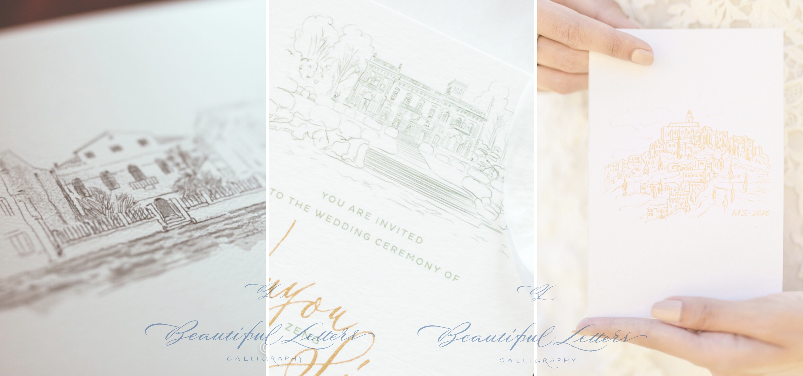 Beautiful Letters Wedding Design 3